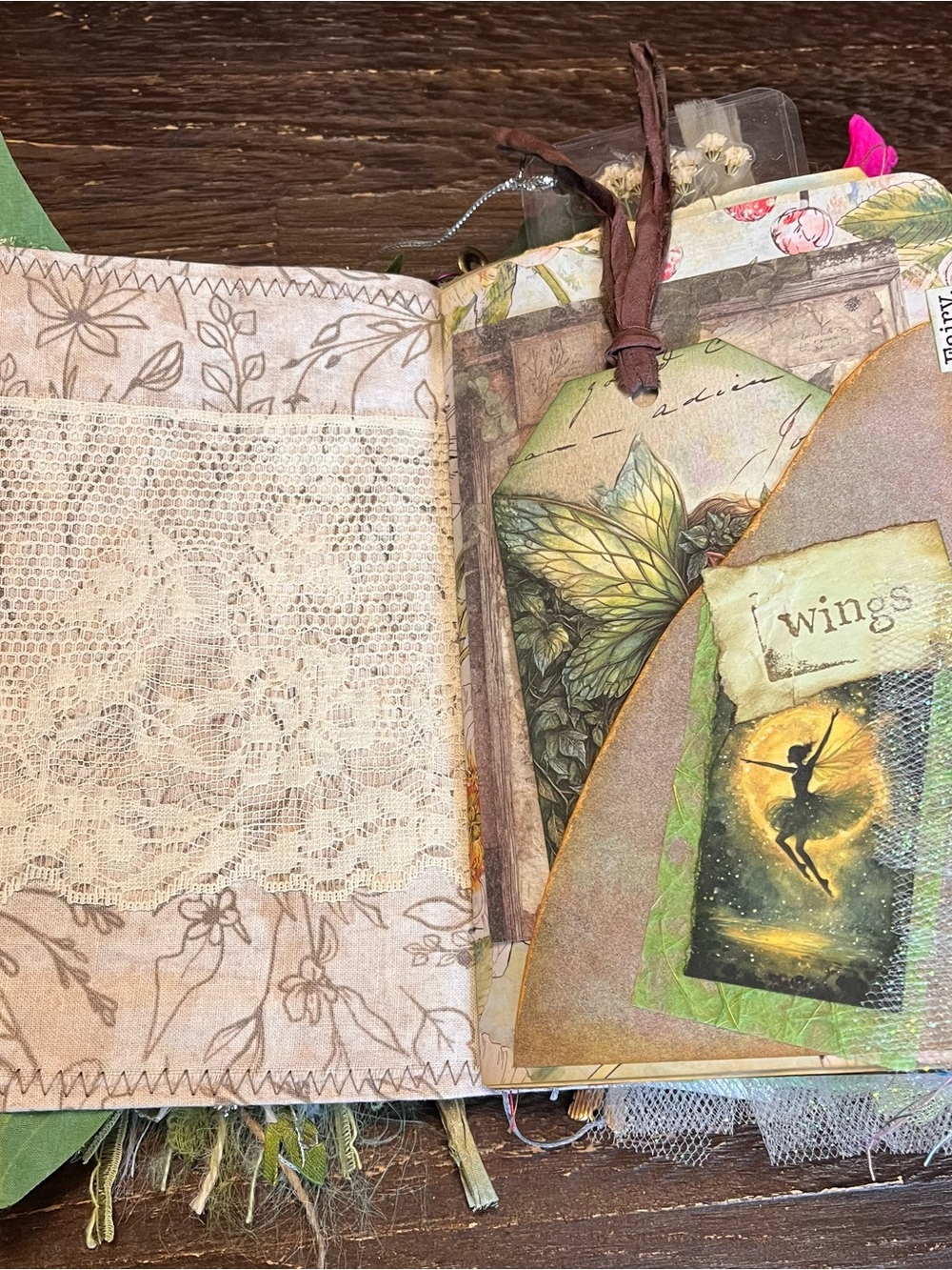 Fairy Junk Journal Grungy Floral Woodland Forest Boho Softcover 3 Signatures - Picture 7 of 16